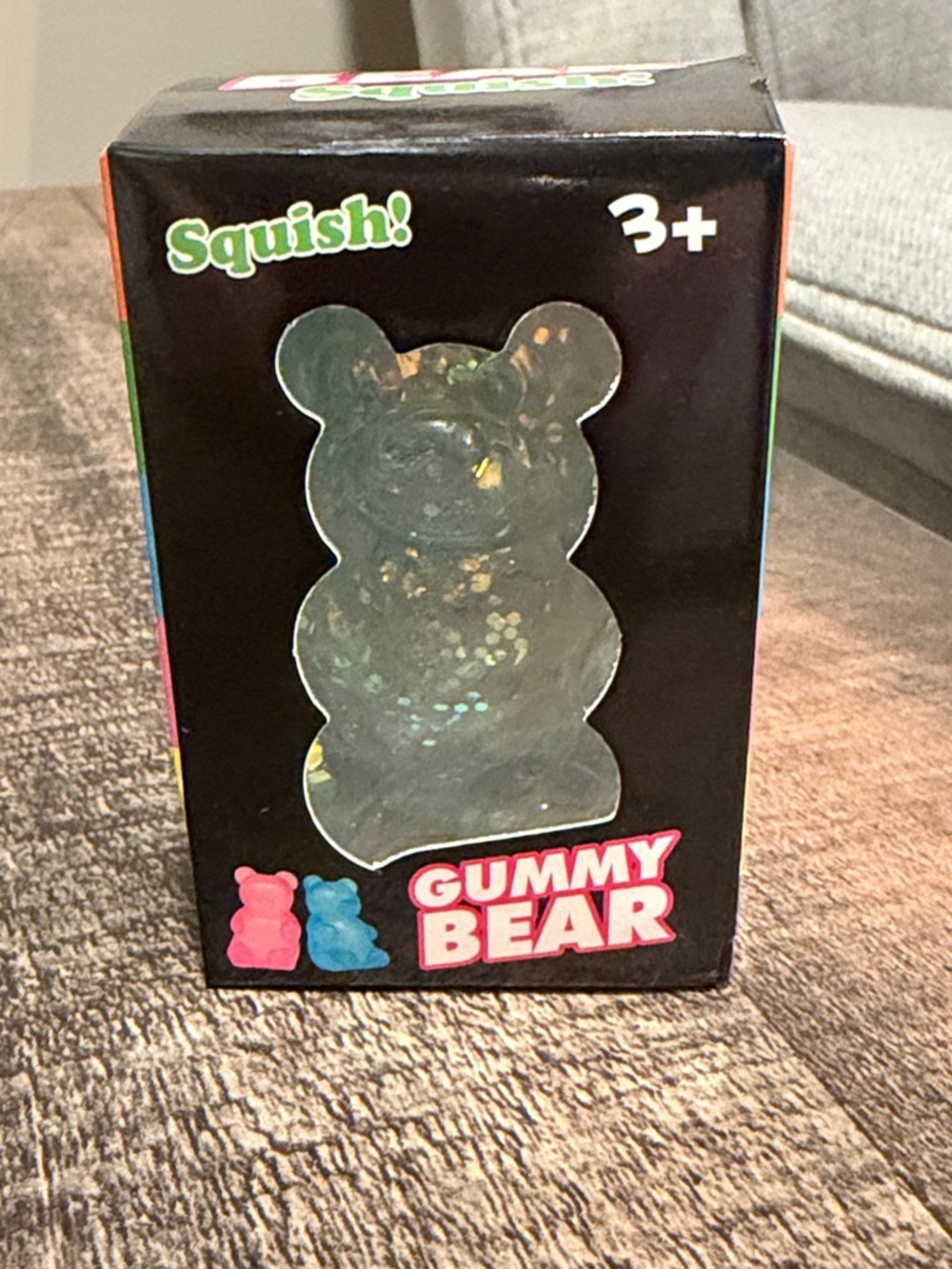 Gummy Bear Squishy Clear Iridescent Glittery